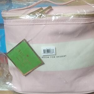 Kate Spade Pink and White Striped Bag